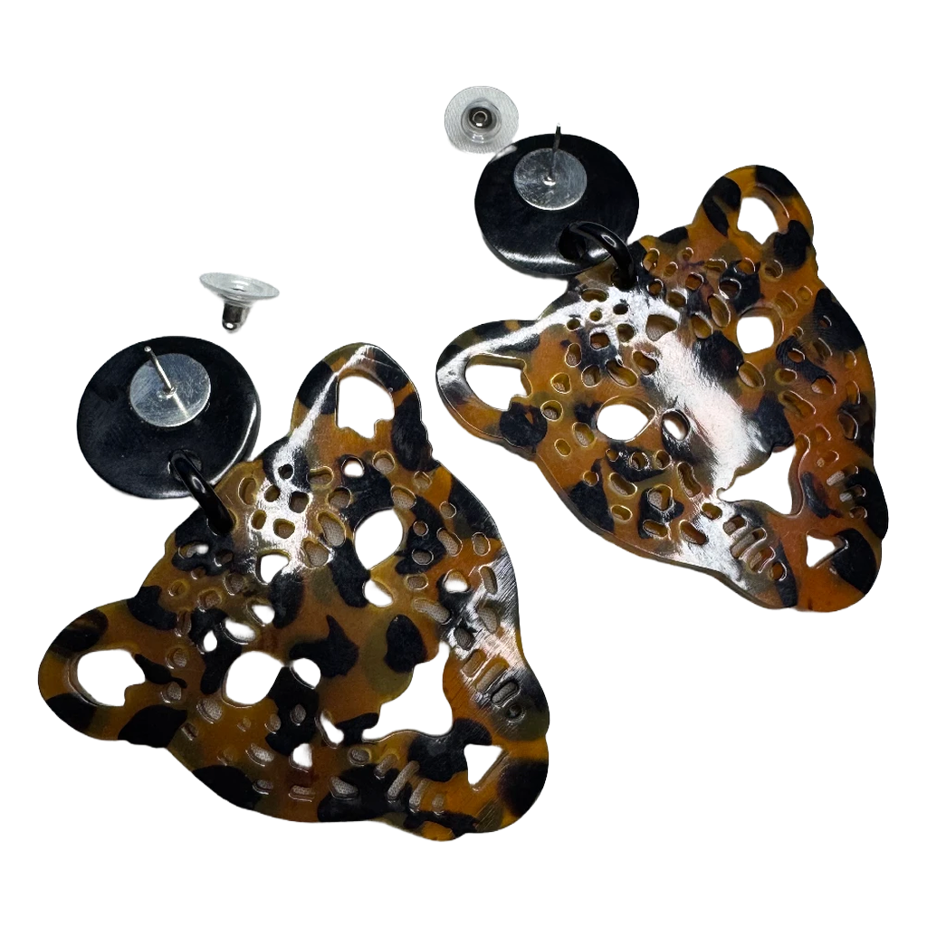 Boucles d'oreilles corne naturelle Léo grand format - Trendy's Jewels