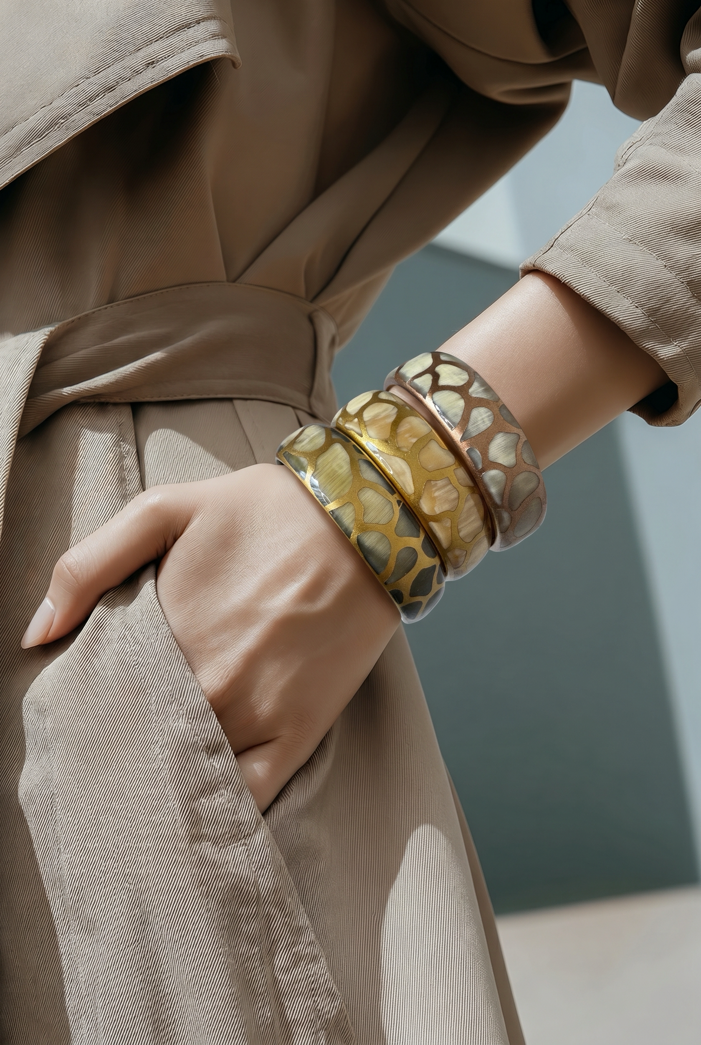 Collection trio bracelets corne Safari Gold - Trendy's Jewels