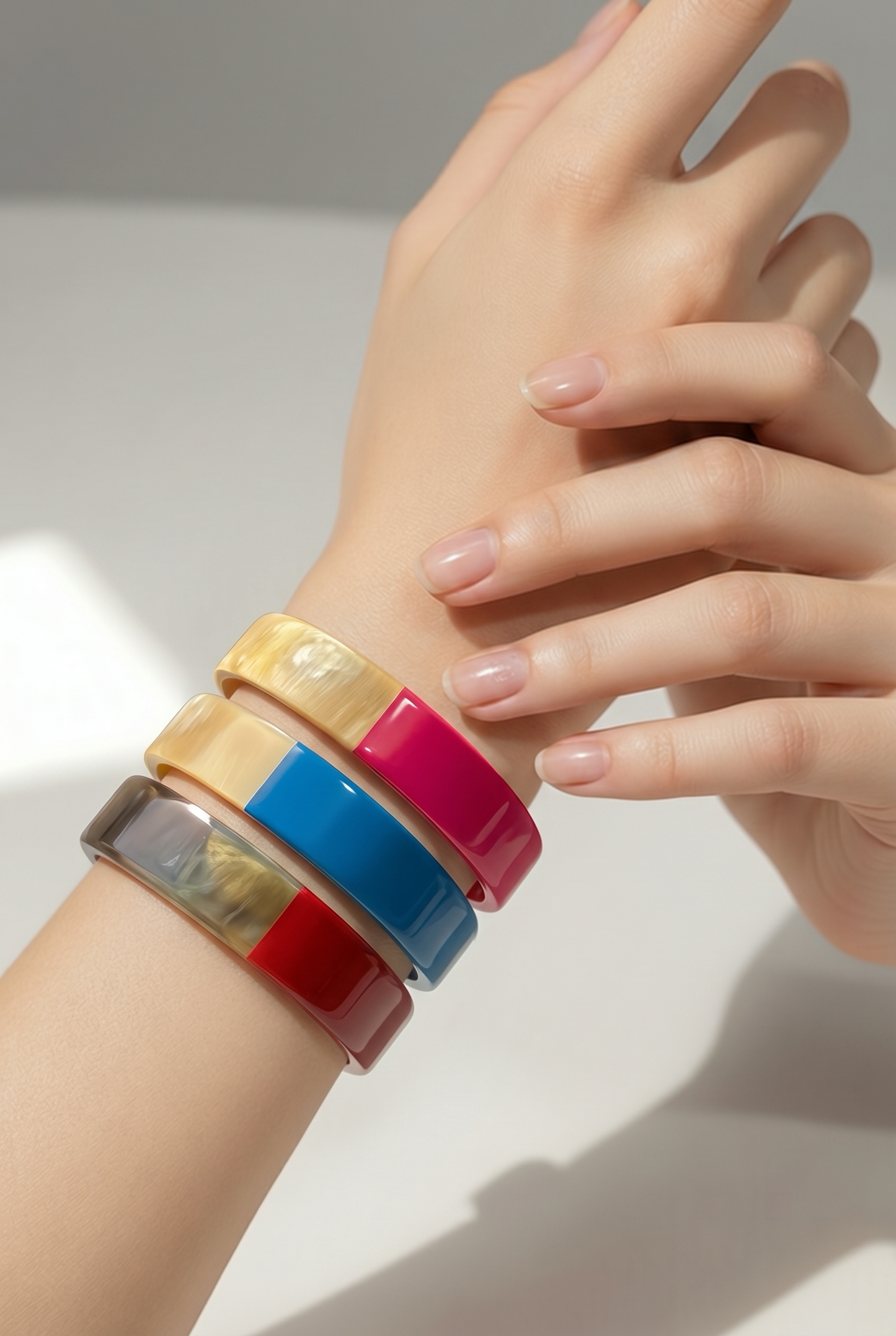 Collection bracelets corne laque couleurs vives - Trendy's Jewels