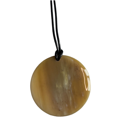 Pendentif corne naturelle motif scintillant argenté - Trendy's Jewels