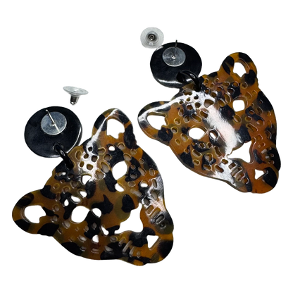 Boucles d'oreilles corne naturelle Léo grand format - Trendy's Jewels