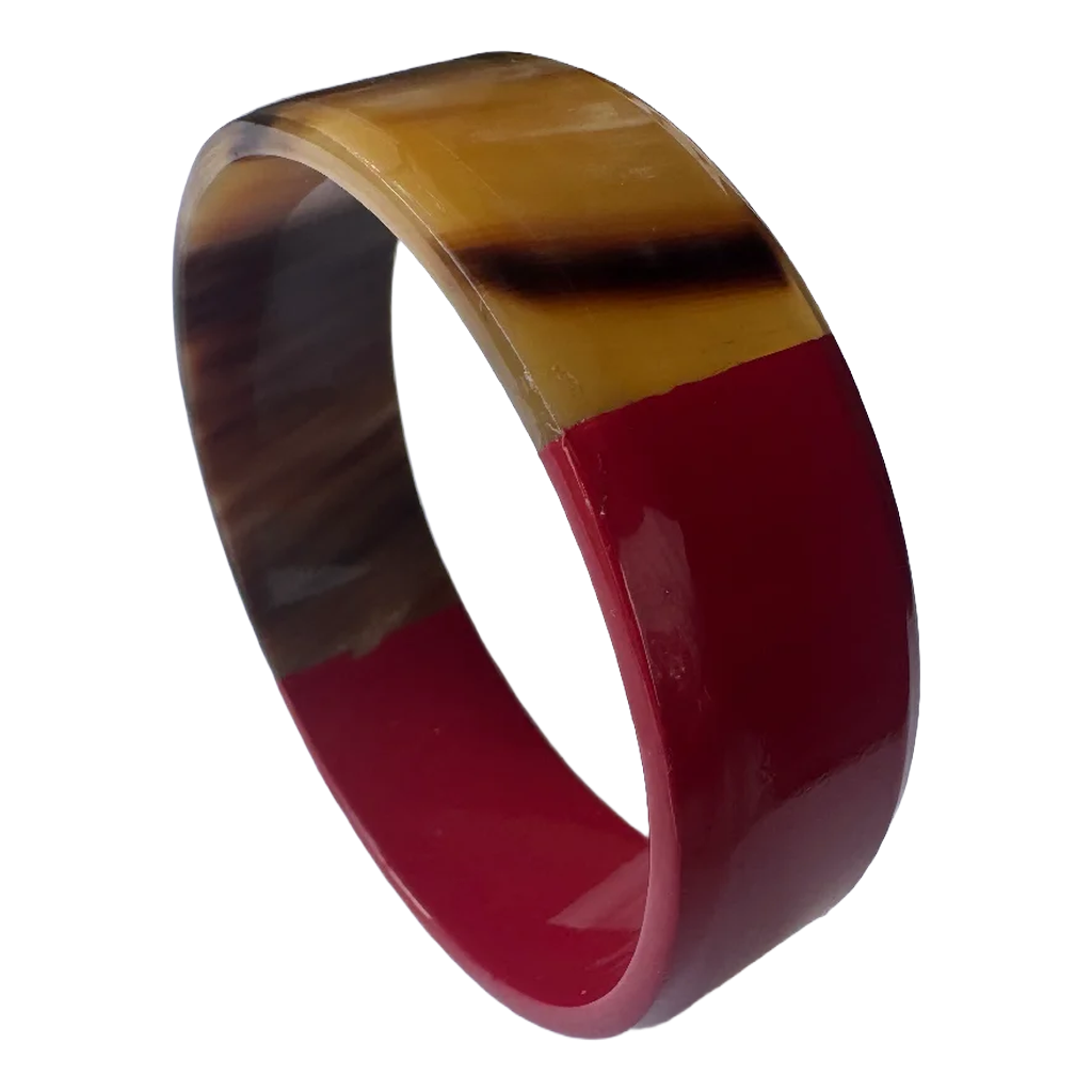 Bracelet corne bordeaux, fond blanc - Trendy's Jewels