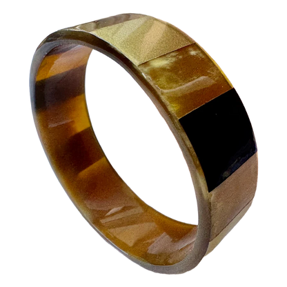 Détail bracelet large corne Harmony nuances grises - Trendy's Jewels
