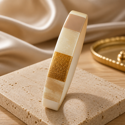 Bracelet corne Harmony teintes douces, fond blanc - Trendy's Jewels