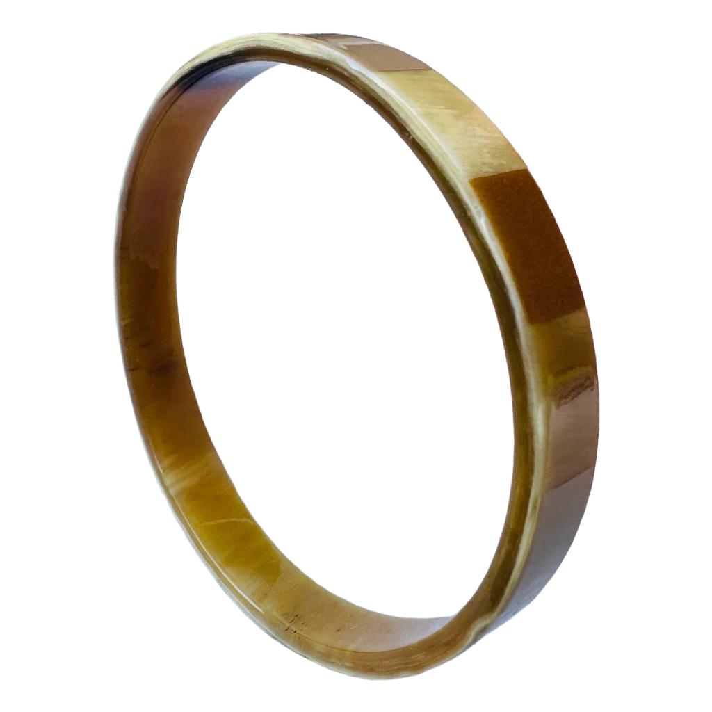 Détail bracelet corne Harmony ivoire et gold - Trendy's Jewels