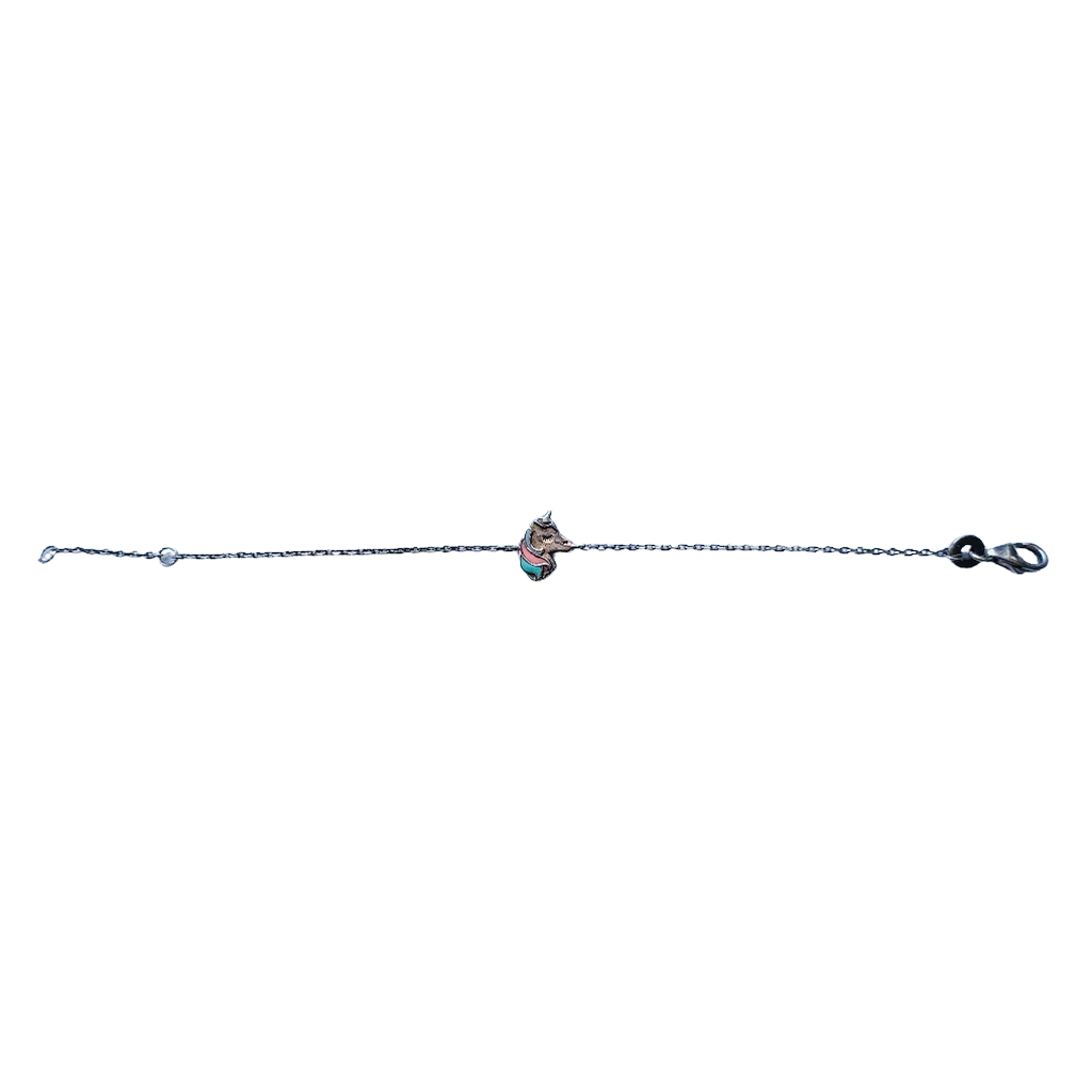 Détail pendentif licorne argent rhodié enfant - Trendy's Jewels