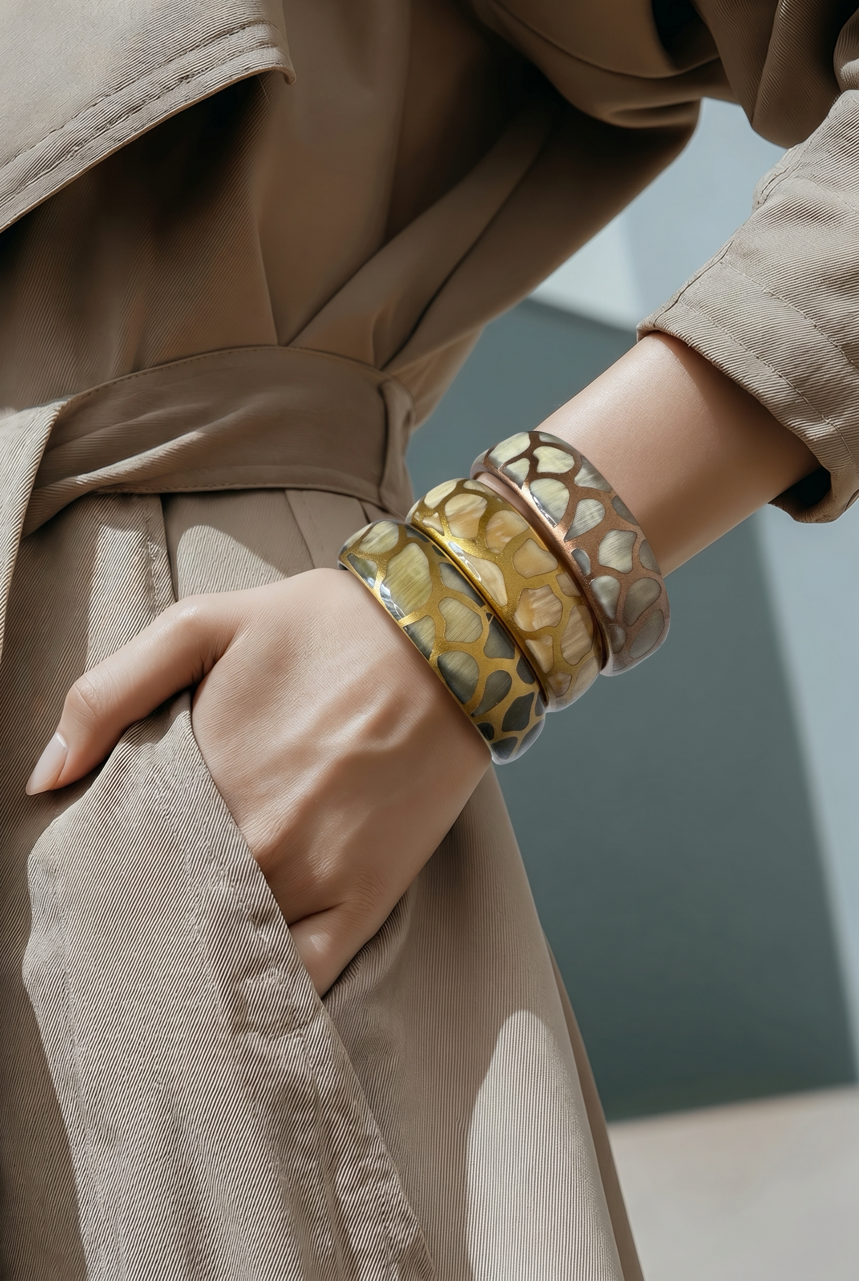 Collection trio bracelets corne Safari Gold - Trendy's Jewels